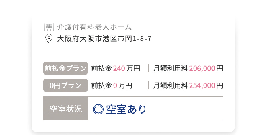 空室状況画面イメージ