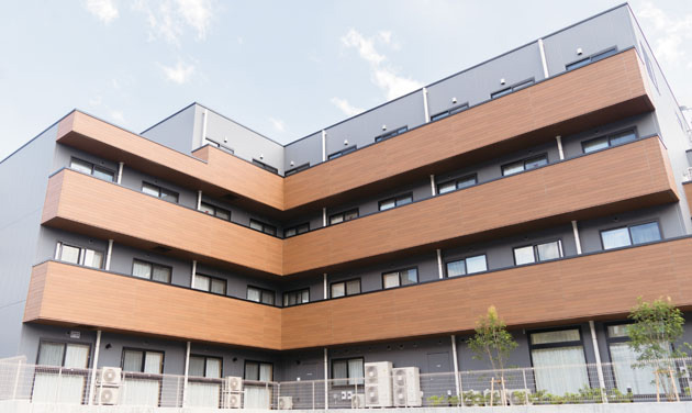 リアンレーヴ三ツ池公園 施設外観（裏）