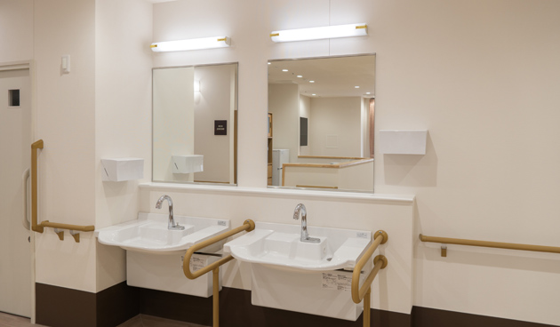 リアンレーヴ三ツ池公園 洗面台（食堂兼機能訓練室）